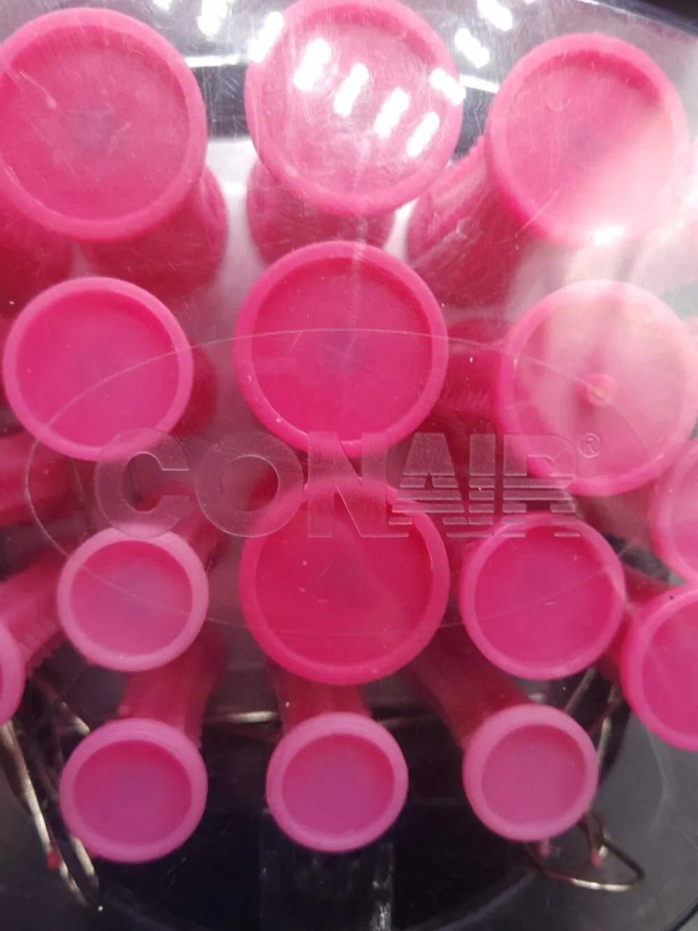 Conair Compact Multi-Size Hot Rollers Set 20 Pink With Clips Tested Works